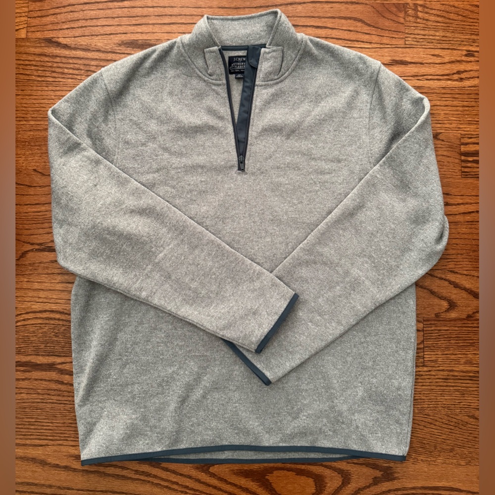 J Crew Authentic Fleece 1/4 Zip - Gray - Size XL